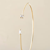 Peace Jewelers 14K Gold 0.33ctw Baguette & Round Lab Grown Diamond Bangle Bracelet