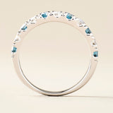 Peace Jewelers 14K Gold 0.99ctw Blue & White Lab Grown Diamond Ring