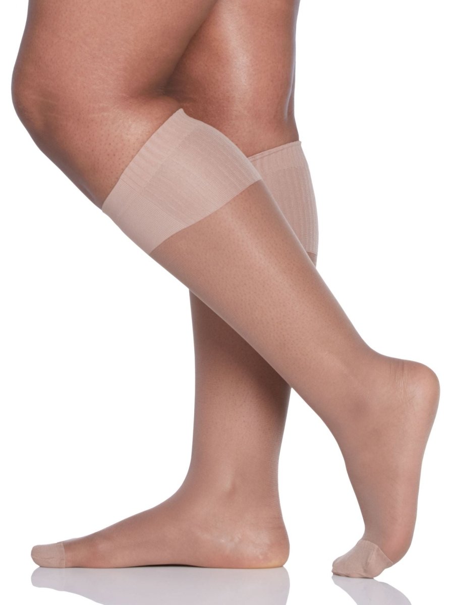 Comfy Cuff Curvy Calf Plus Size Graduated Compression Trouser Sock With Reinforced Toe