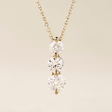 Peace Jewelers 14K Gold Choice of Carat Weight Lab Grown Diamond 3-Stone Pendant