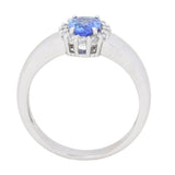 Platinum Jewelry by Ralf Griwatz 1.04ctw Precious Gem & Diamond Halo Ring