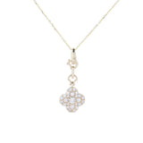 Morris & David Choice of 14K Gold 0.50ctw Diamond Clover Pendant w/ Chain