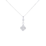 Morris & David Choice of 14K Gold 0.50ctw Diamond Clover Pendant w/ Chain
