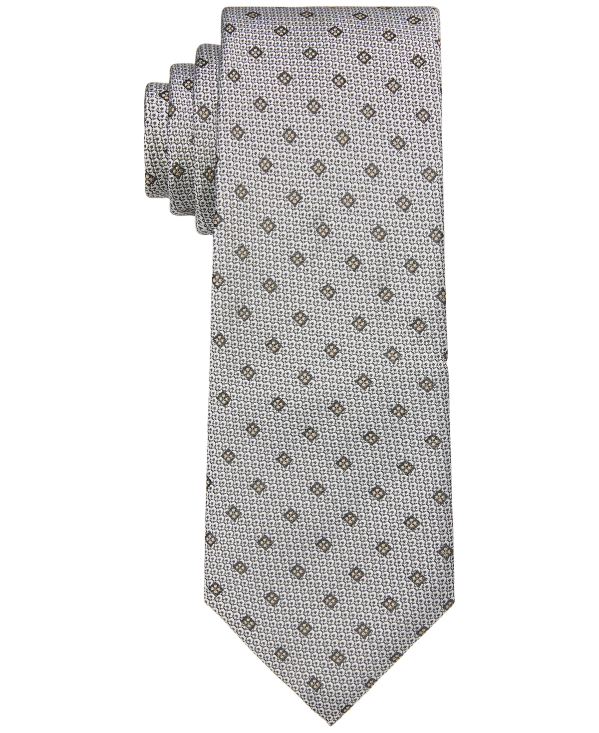 Calvin Klein Men's Multi-texture Neat Tie - Dark Beige