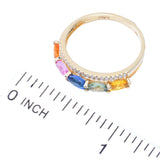 LALI Jewels 14K Gold 1.76ctw Multi Color Sapphire & Diamond Ring