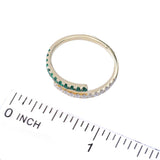 Sabrina Designs 14K Gold 0.47ctw Diamond & Choice of Ruby or Emerald Bypass Ring