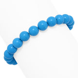 Artisan Silver by Samuel B. 8mm Turquoise Bead & Silver Link Station Bracelet