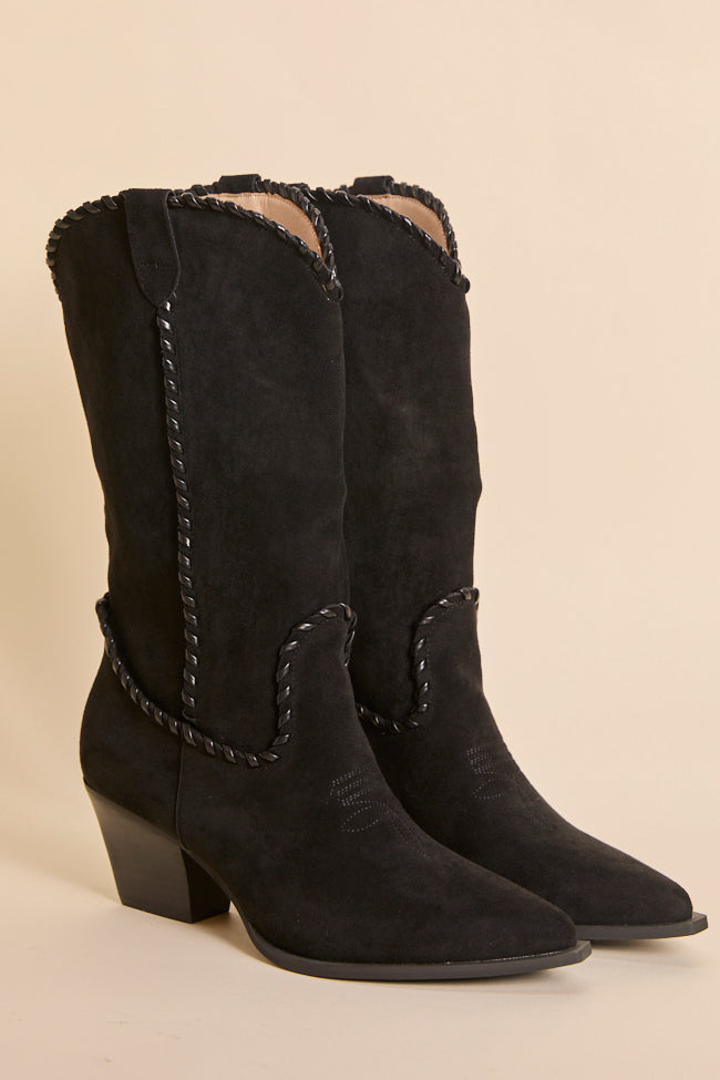 Tilley Black Whipstitch Cowboy Boots Final Sale
