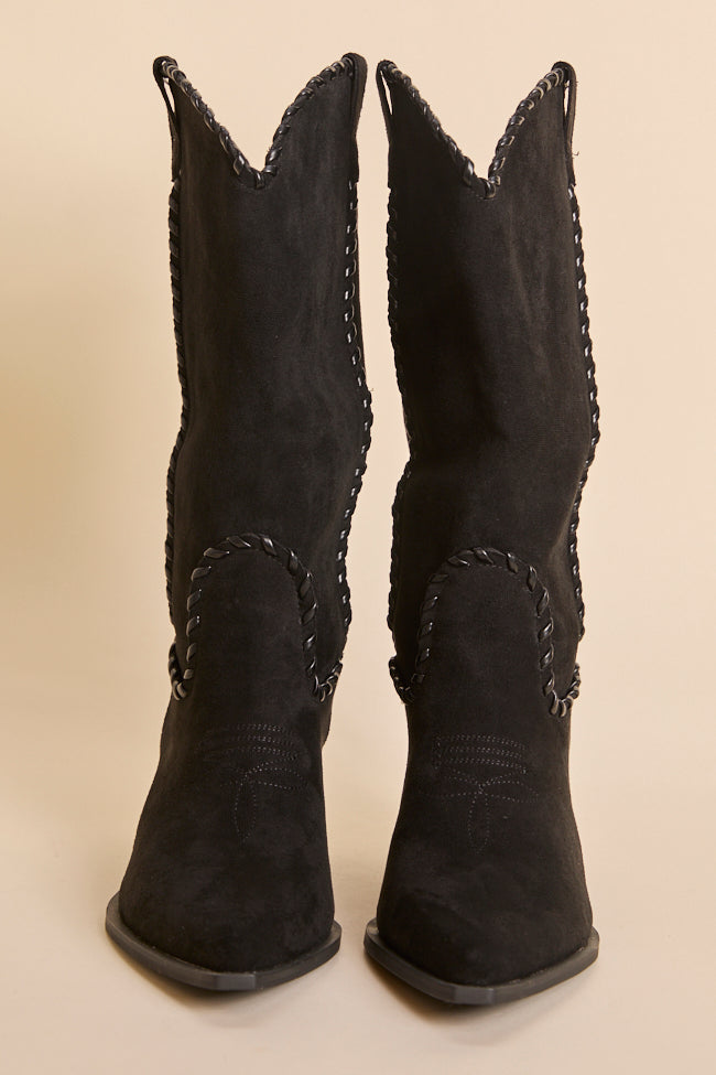Tilley Black Whipstitch Cowboy Boots Final Sale