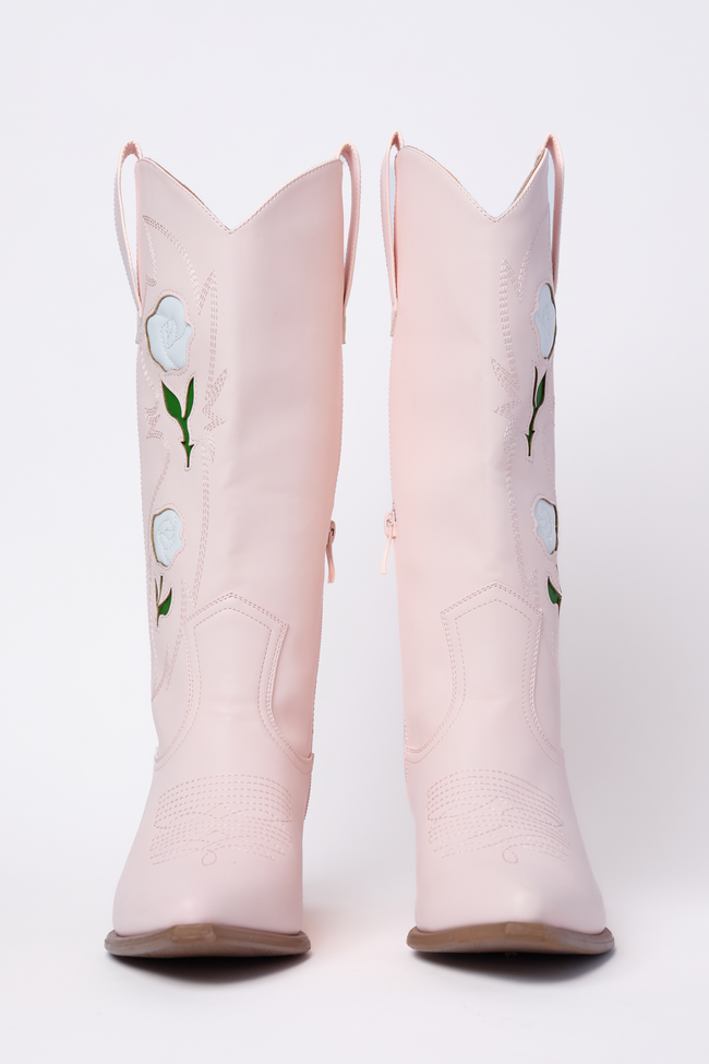 Willa Rose Pink Cowboy Boots Final Sale
