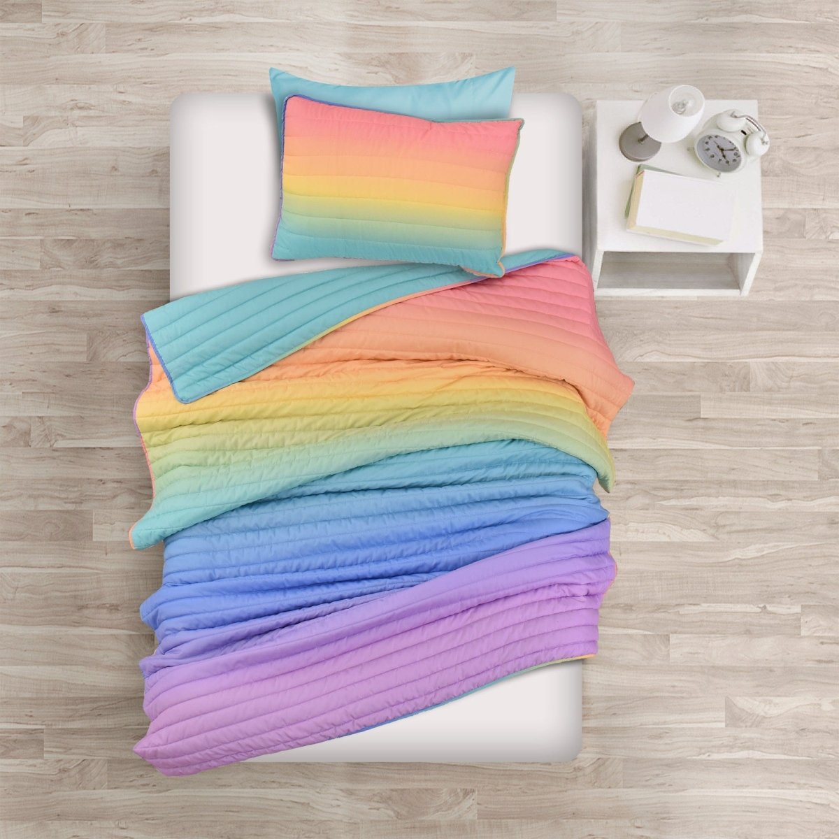 Rainbow Ombre Quilt Set