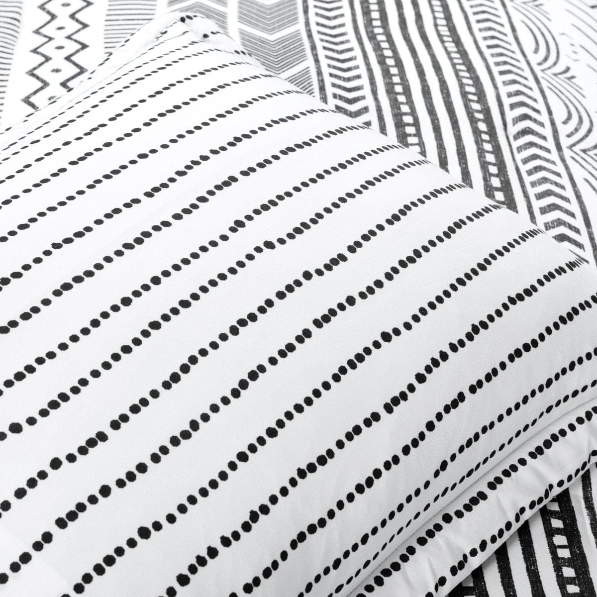 Hygge Geo Reversible Cotton Duvet Cover 3 Piece Set