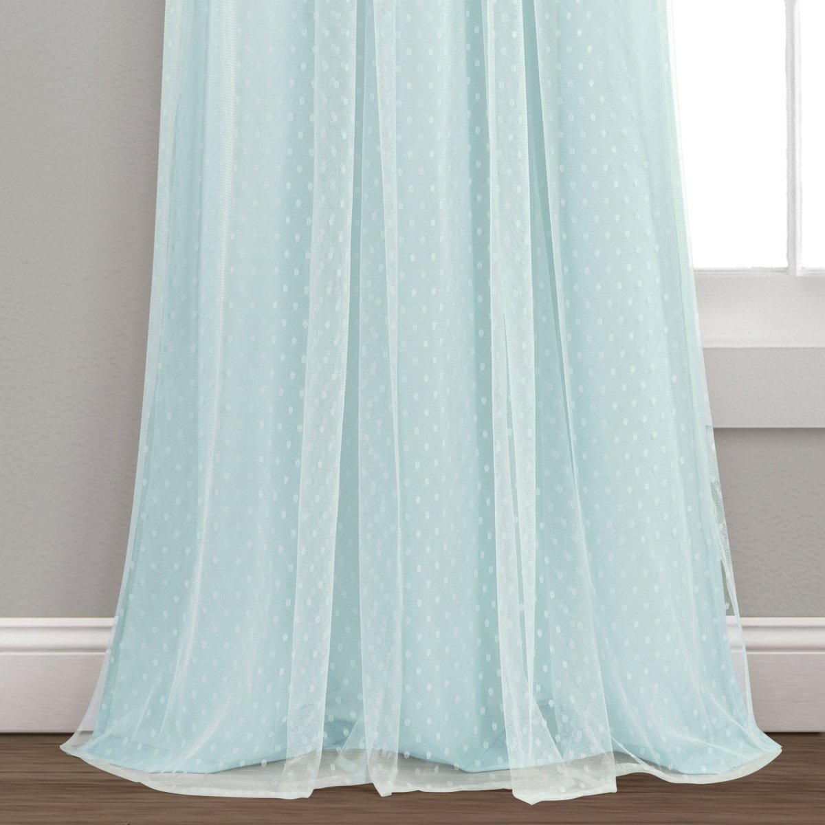 Cottage Polka Dot Sheer Window Curtain
