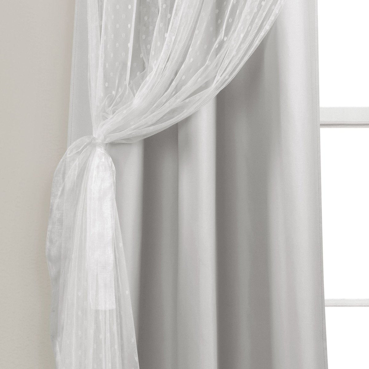 Cottage Polka Dot Sheer Window Curtain