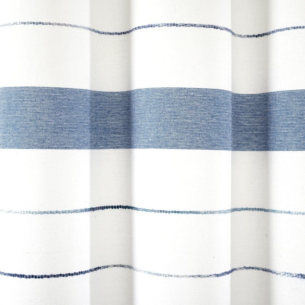 Chic Stripe Yarn Dyed Eco-friendly Recycled Cotton Blend Shower Curtain