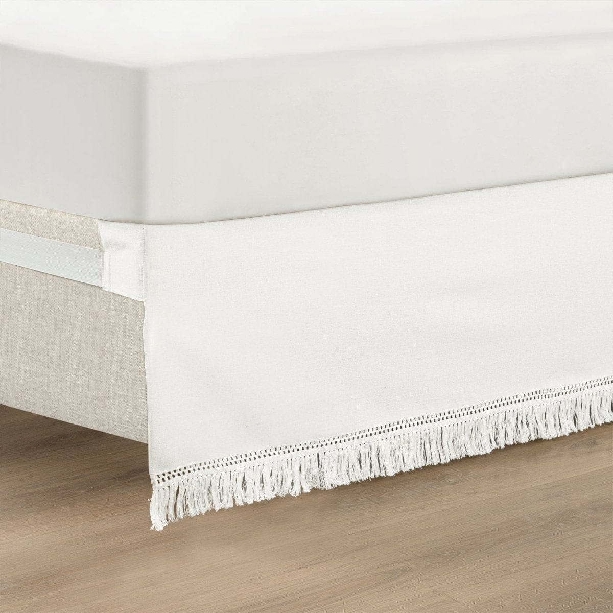Boho Fringe 15-inch Tailored Drop Easy Fit Bed Skirt