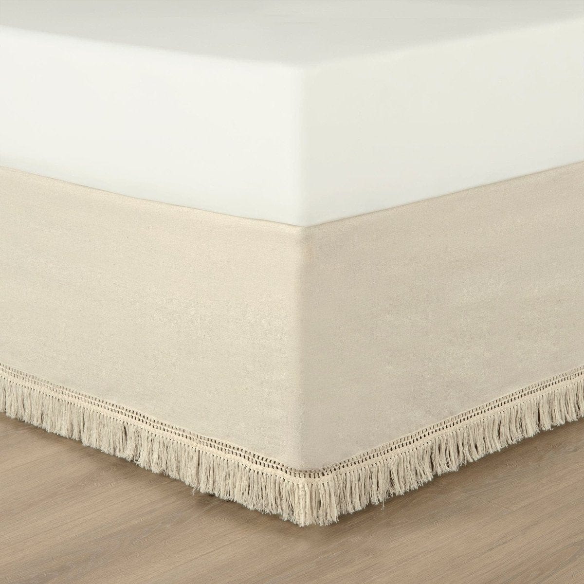 Boho Fringe 15-inch Tailored Drop Easy Fit Bed Skirt