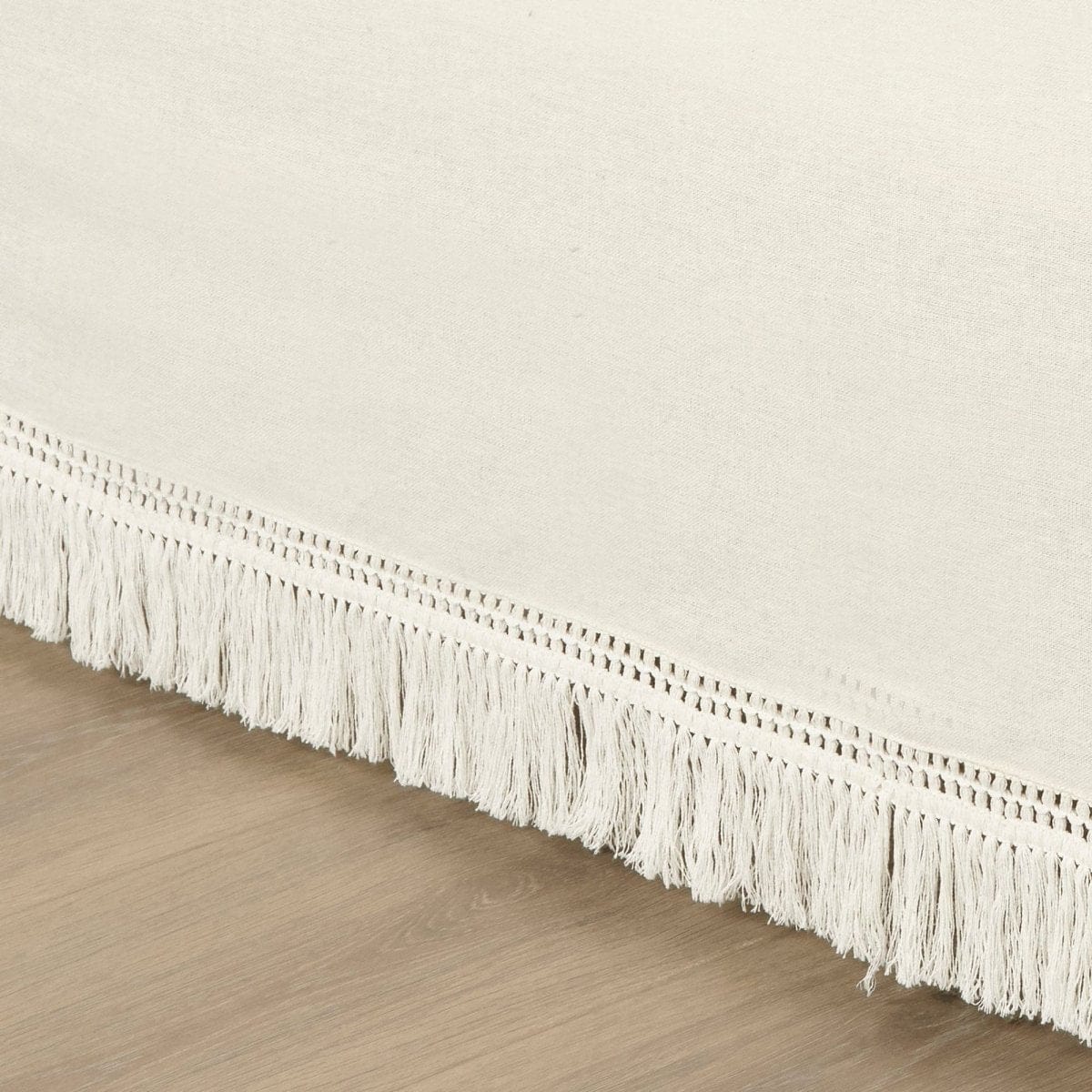 Boho Fringe 15-inch Tailored Drop Easy Fit Bed Skirt