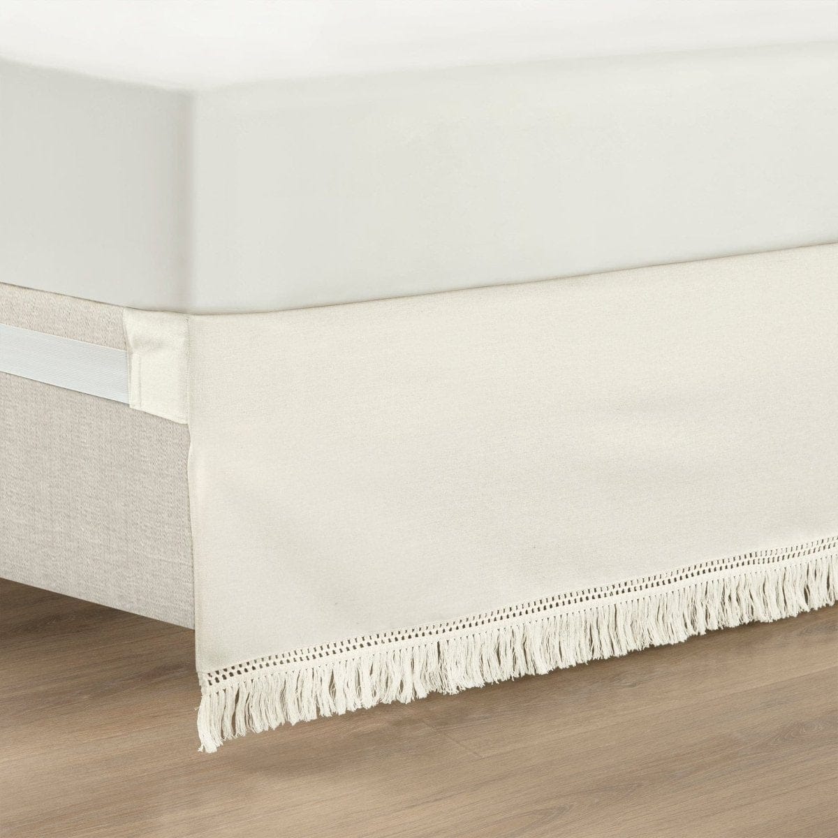 Boho Fringe 15-inch Tailored Drop Easy Fit Bed Skirt