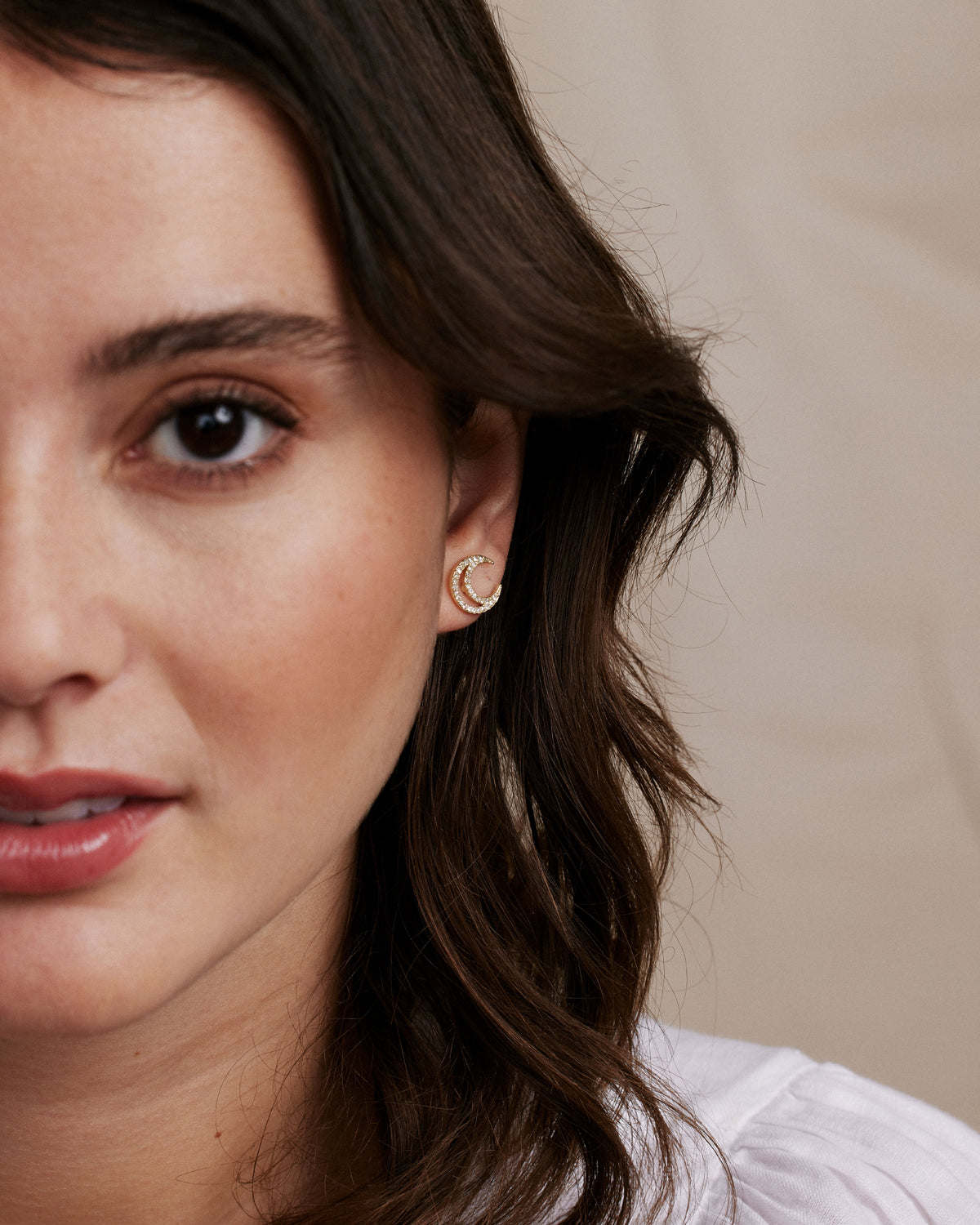 To The Moon And Back Stud Earrings