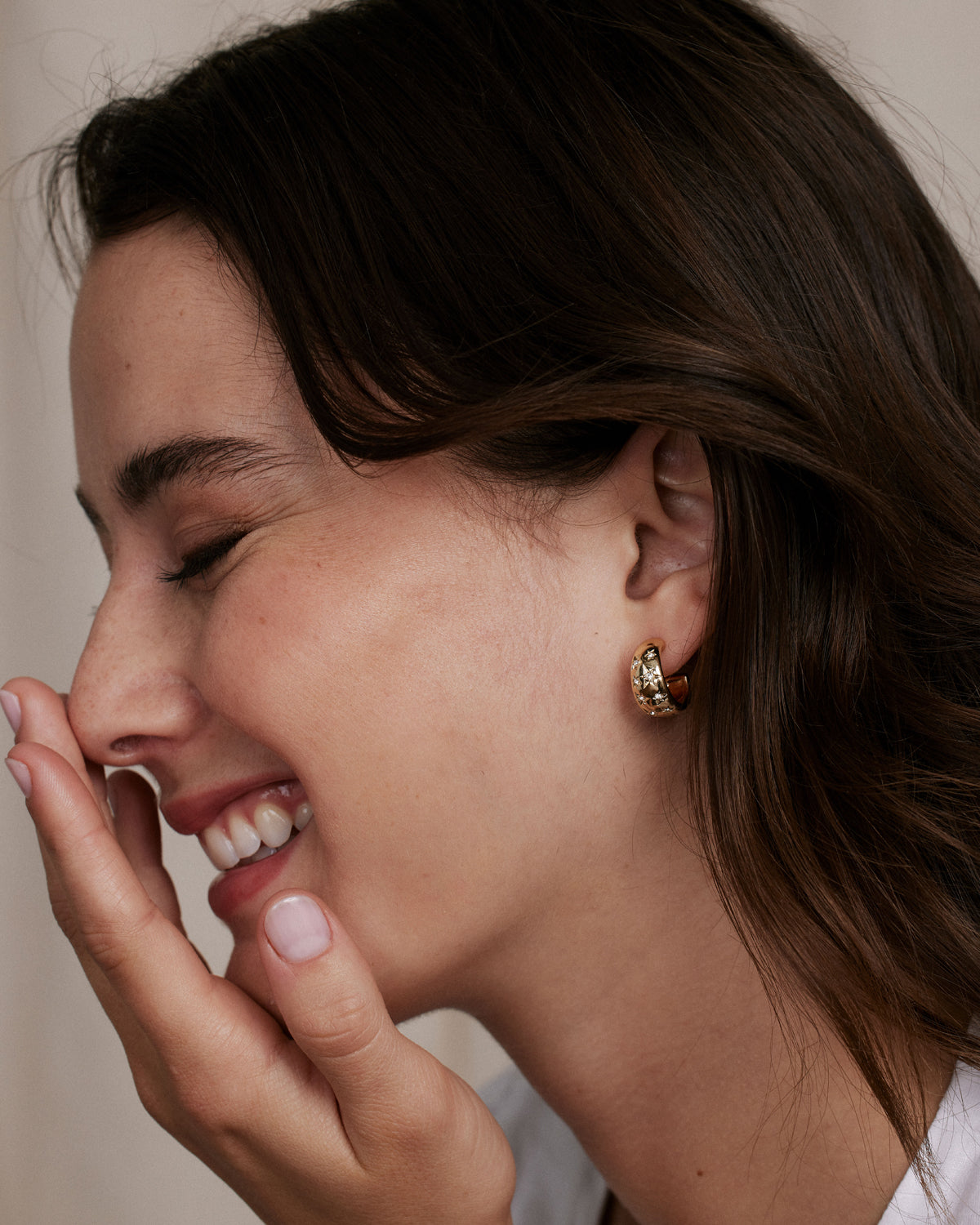 To The Moon And Back Hoop Earrings