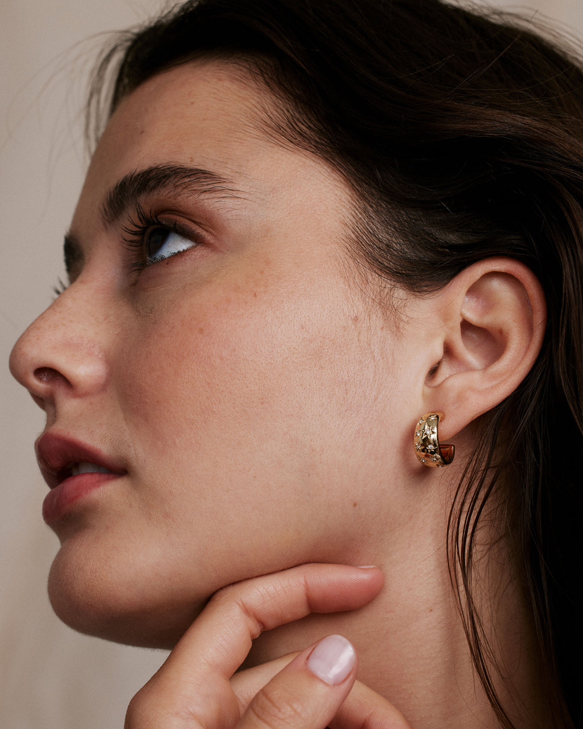 To The Moon And Back Hoop Earrings