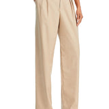 Wayf Pinstripe Pleated Trousers White