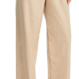 Wayf Pinstripe Pleated Trousers White
