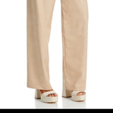 Wayf Pinstripe Pleated Trousers White