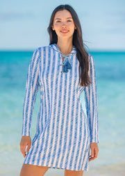 Harbor Lace Up Hooded Cover Up | Includes Plus Size