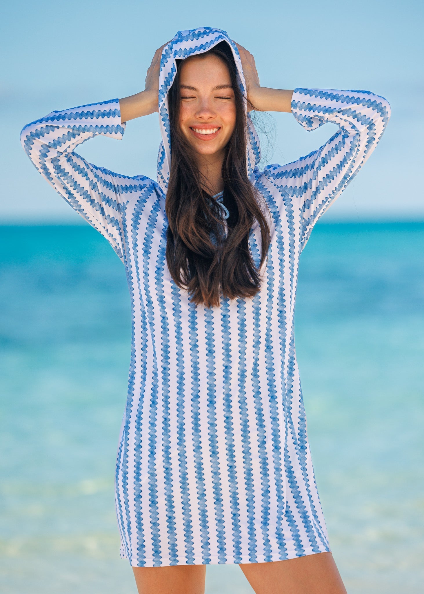 Harbor Lace Up Hooded Cover Up | Includes Plus Size