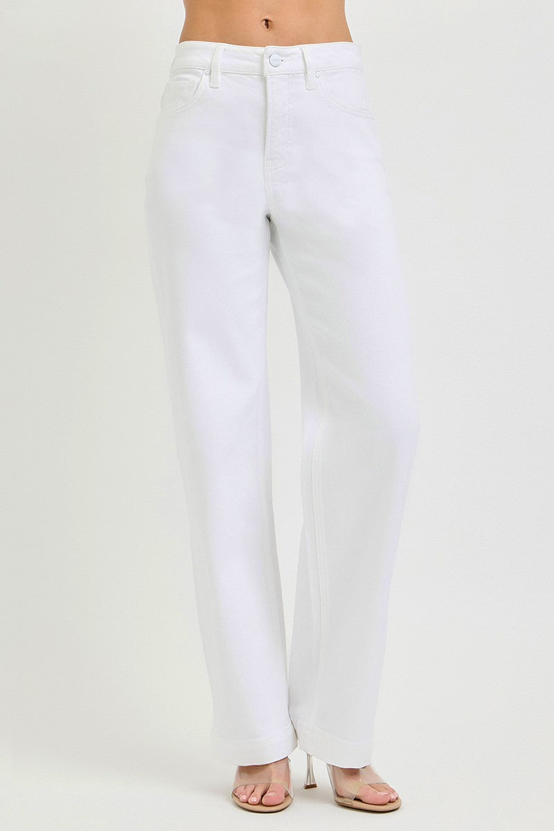 Risen Full Size High Rise Wide Baggy Pants | Includes Plus Size