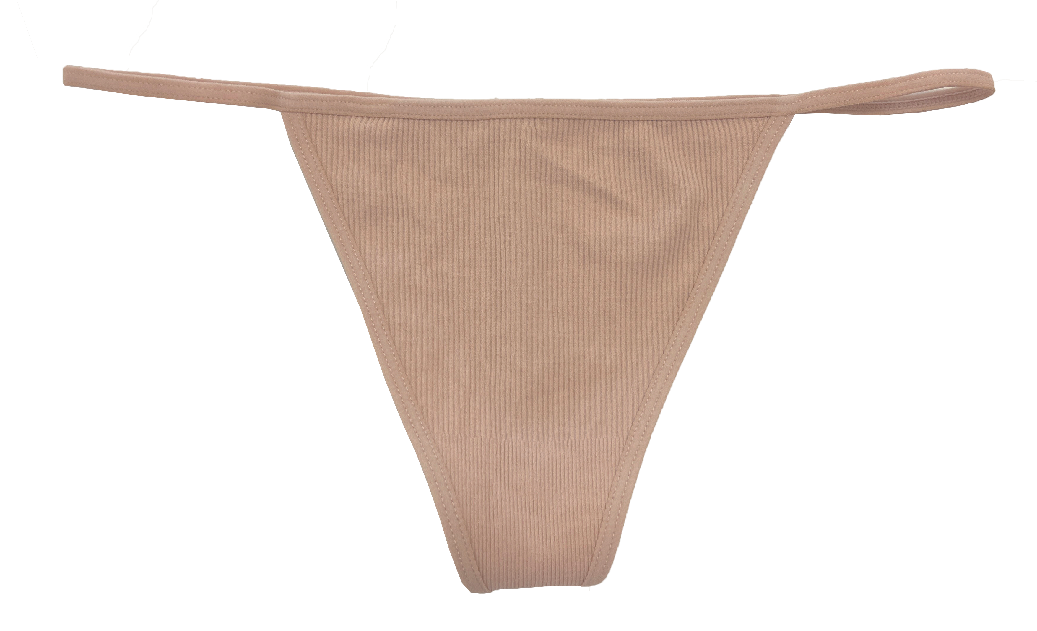 Seamless Rib Strappy Thong, Xs-2x