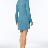 Alfani Women's Lace-Trim Sleepshirt Aqua Blue