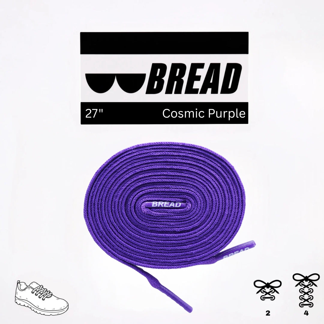 Cosmic Purple Elastic Shoelaces