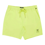 Psycho Bunny Strype Hydrochromic Men Swim Trunks Lime Granita