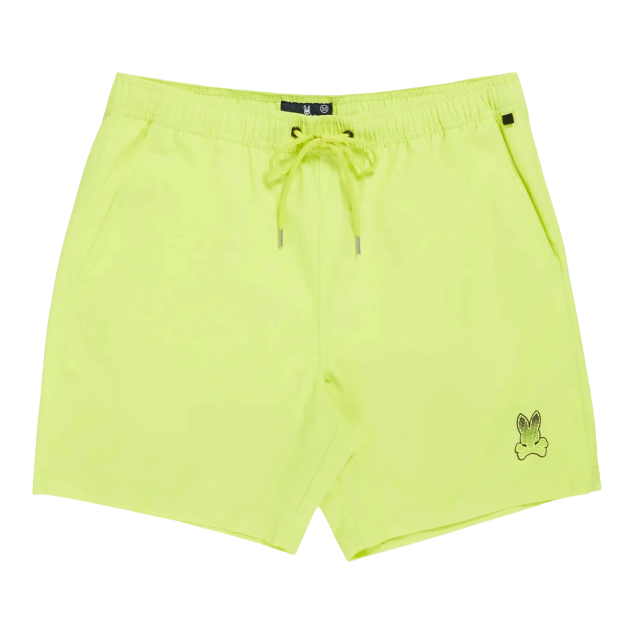 Psycho Bunny Strype Hydrochromic Men Swim Trunks Lime Granita