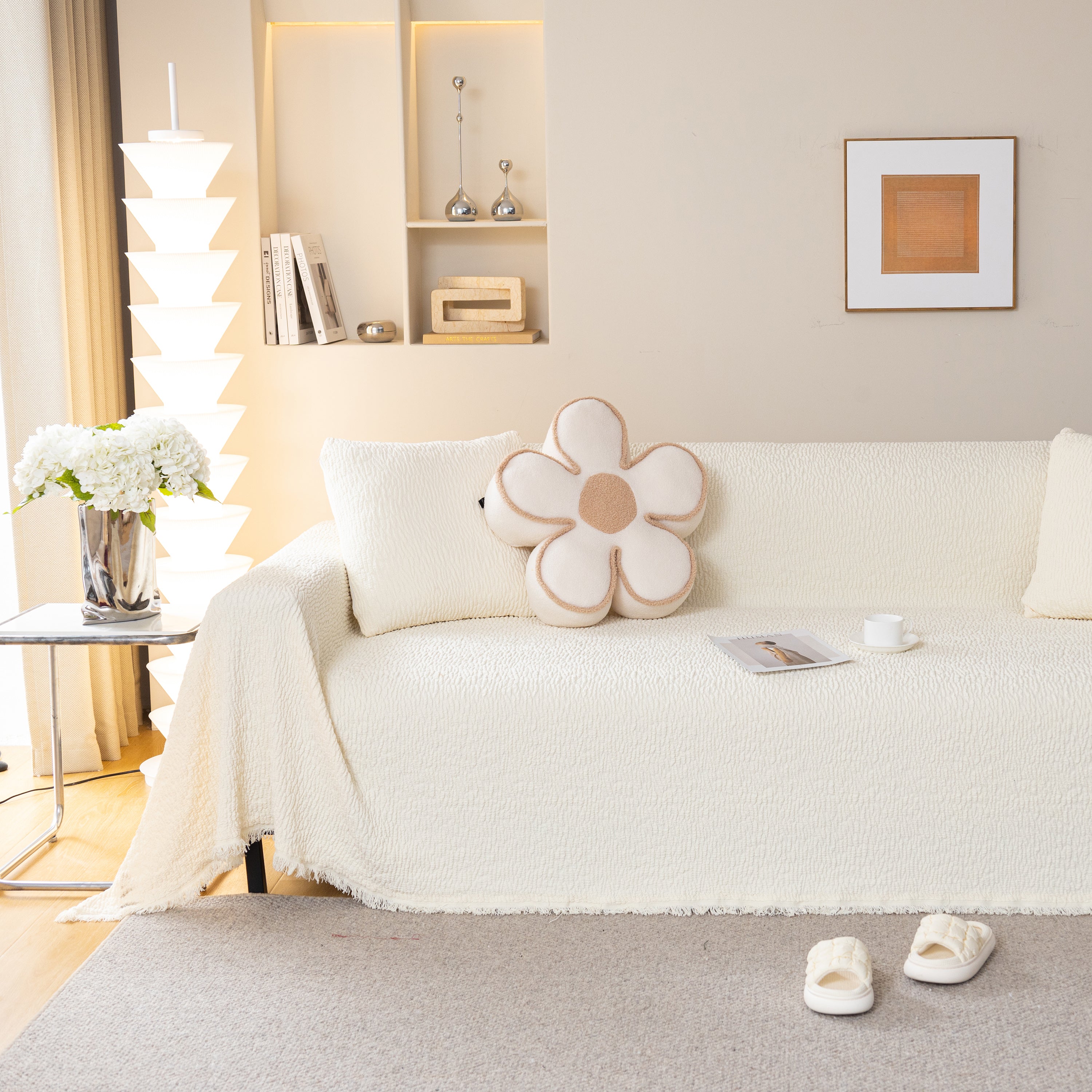 Sofa Throw Covers L-shape Sectional Couch Cover For Dogs Cats Furniture Protector