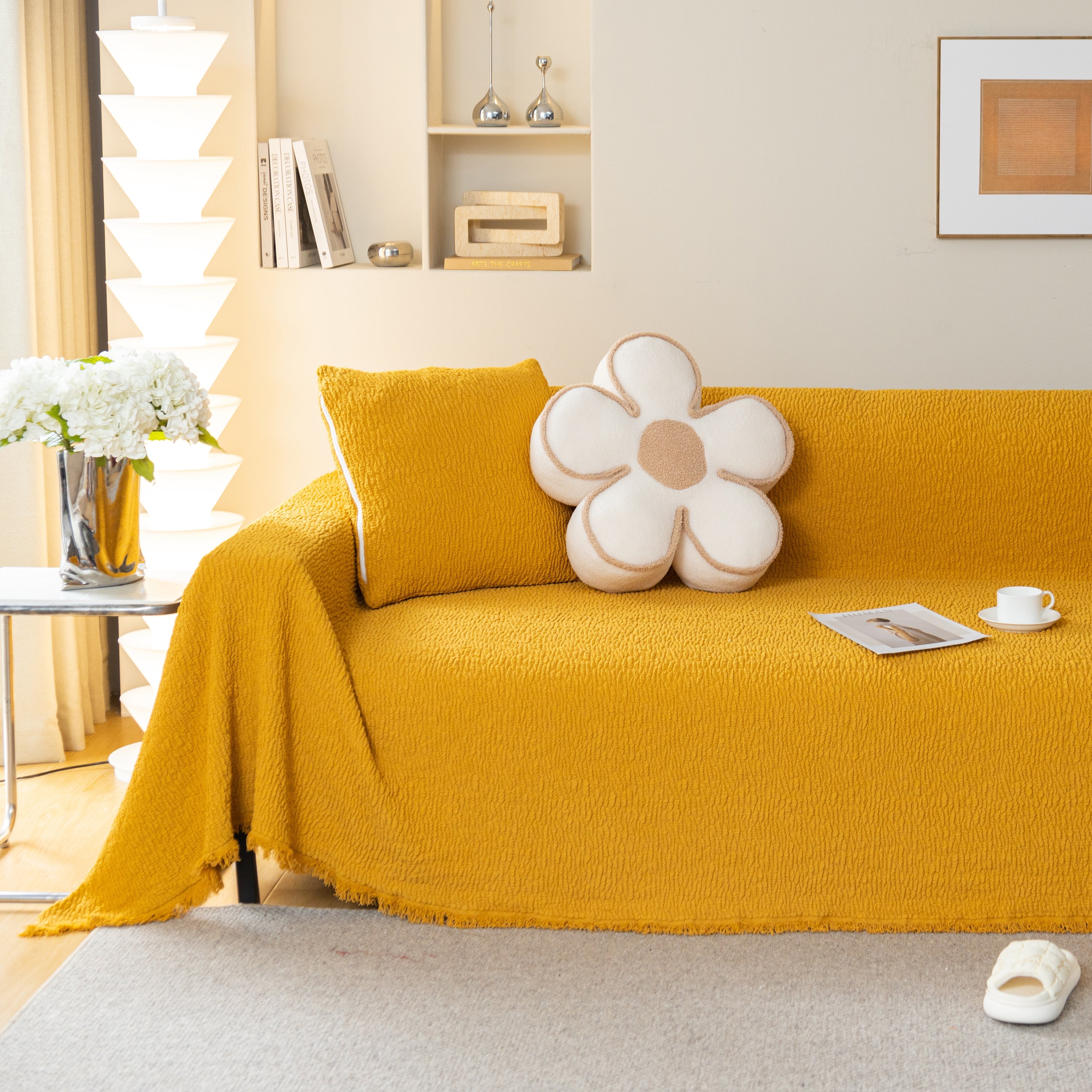 Sofa Throw Covers L-shape Sectional Couch Cover For Dogs Cats Furniture Protector