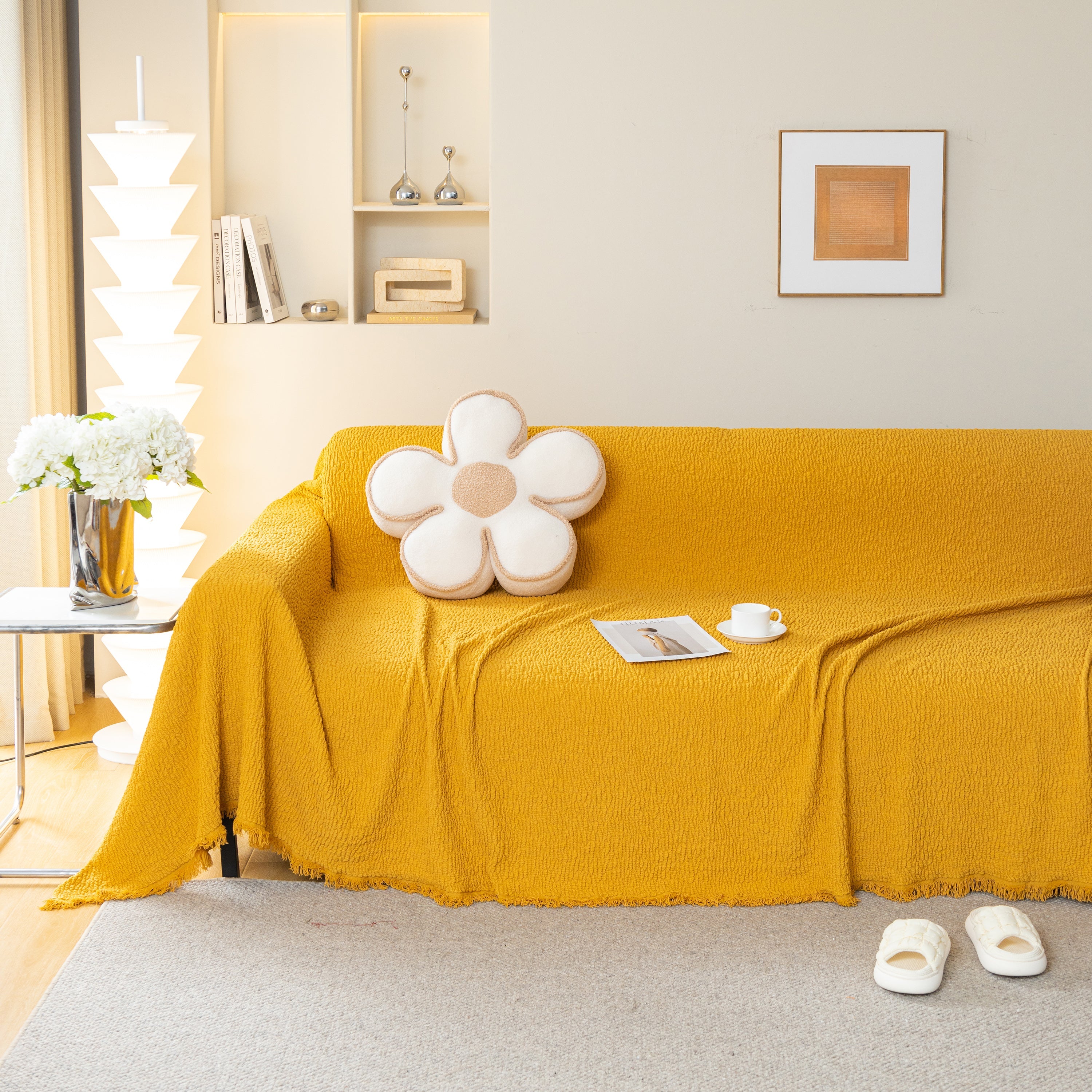 Sofa Throw Covers L-shape Sectional Couch Cover For Dogs Cats Furniture Protector