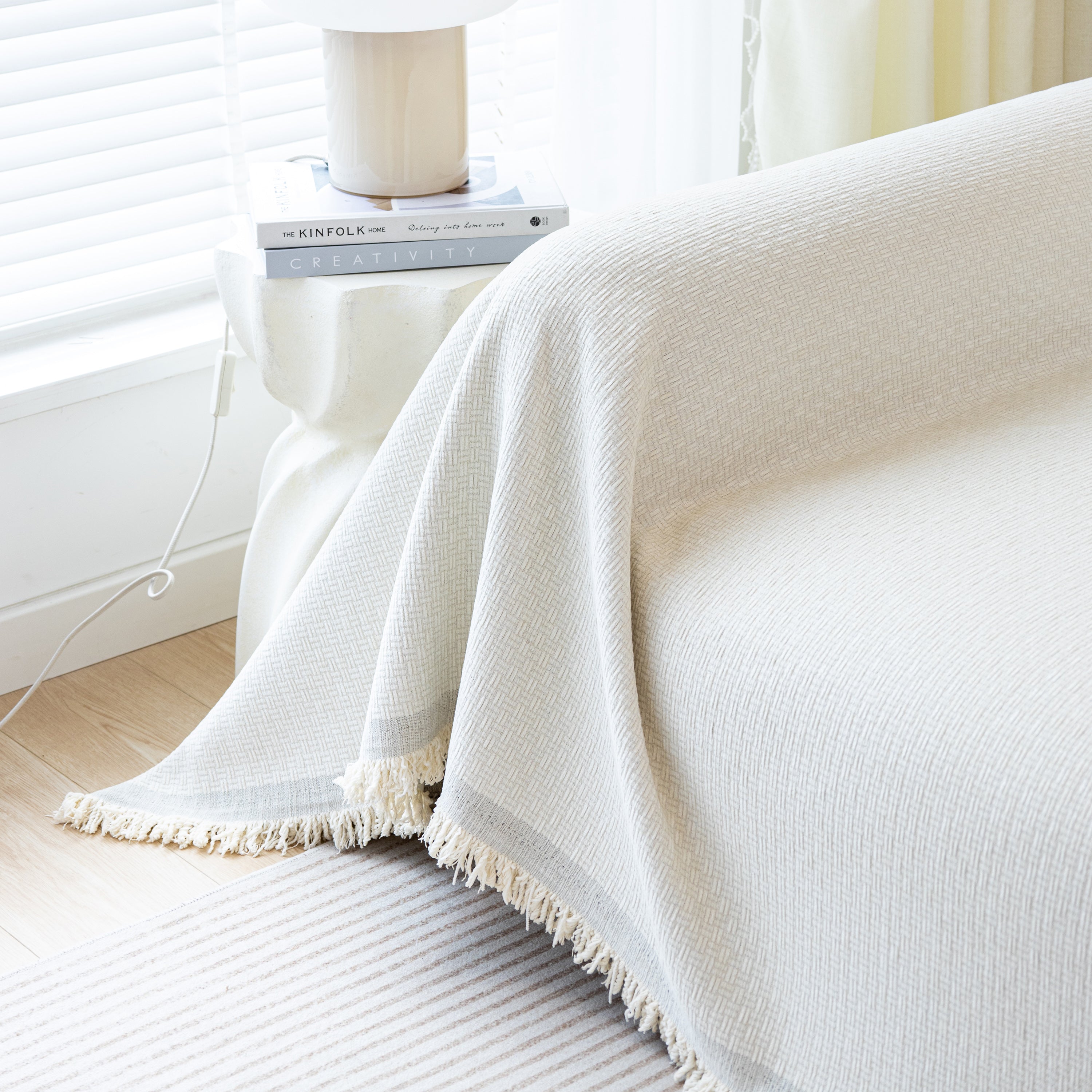 Chenille Large Throw Couch Cover Blanket With Water-resistant For Futon, Loveseat, And L-shaped Sofa