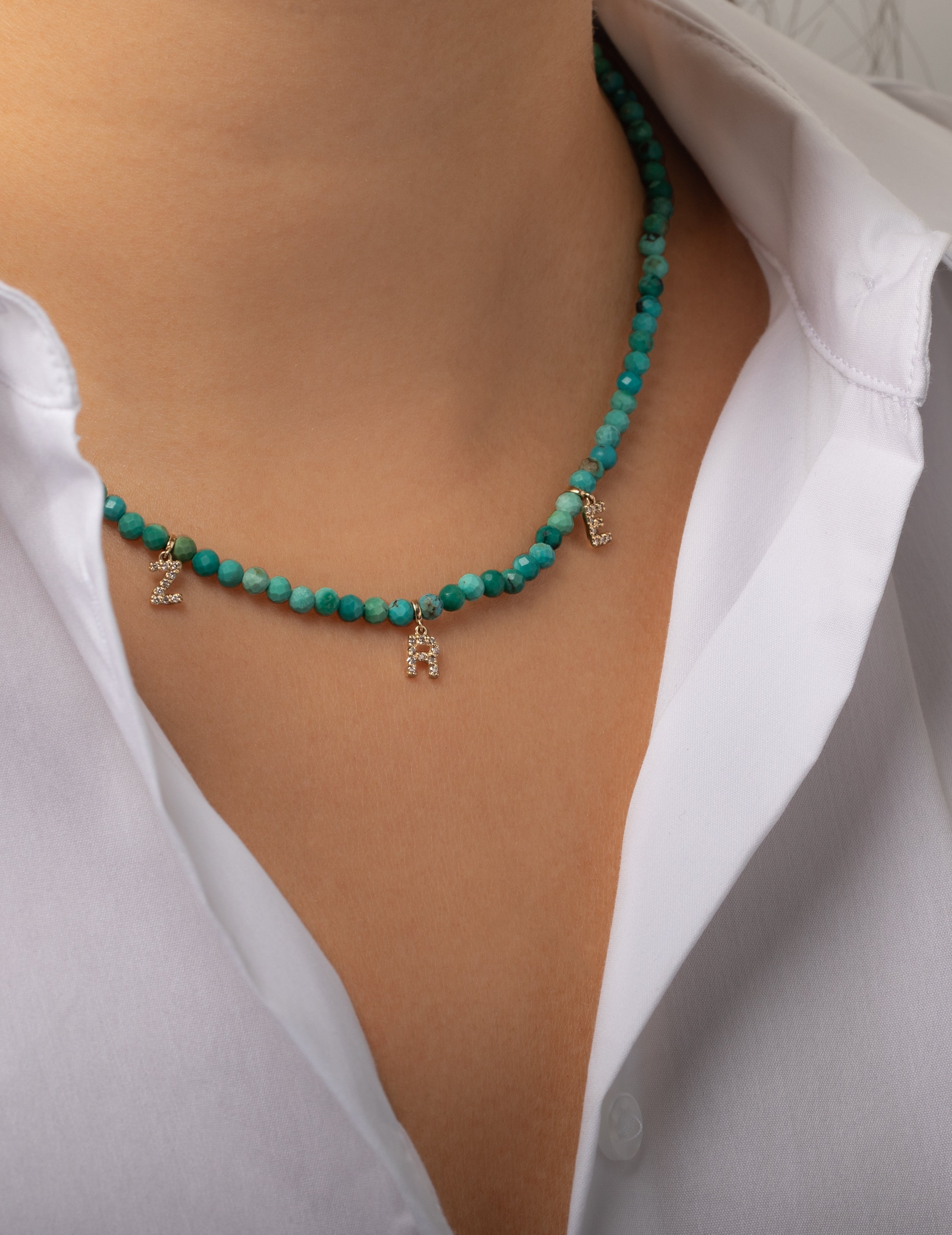 Zoe Lev Turquoise Bead Necklace