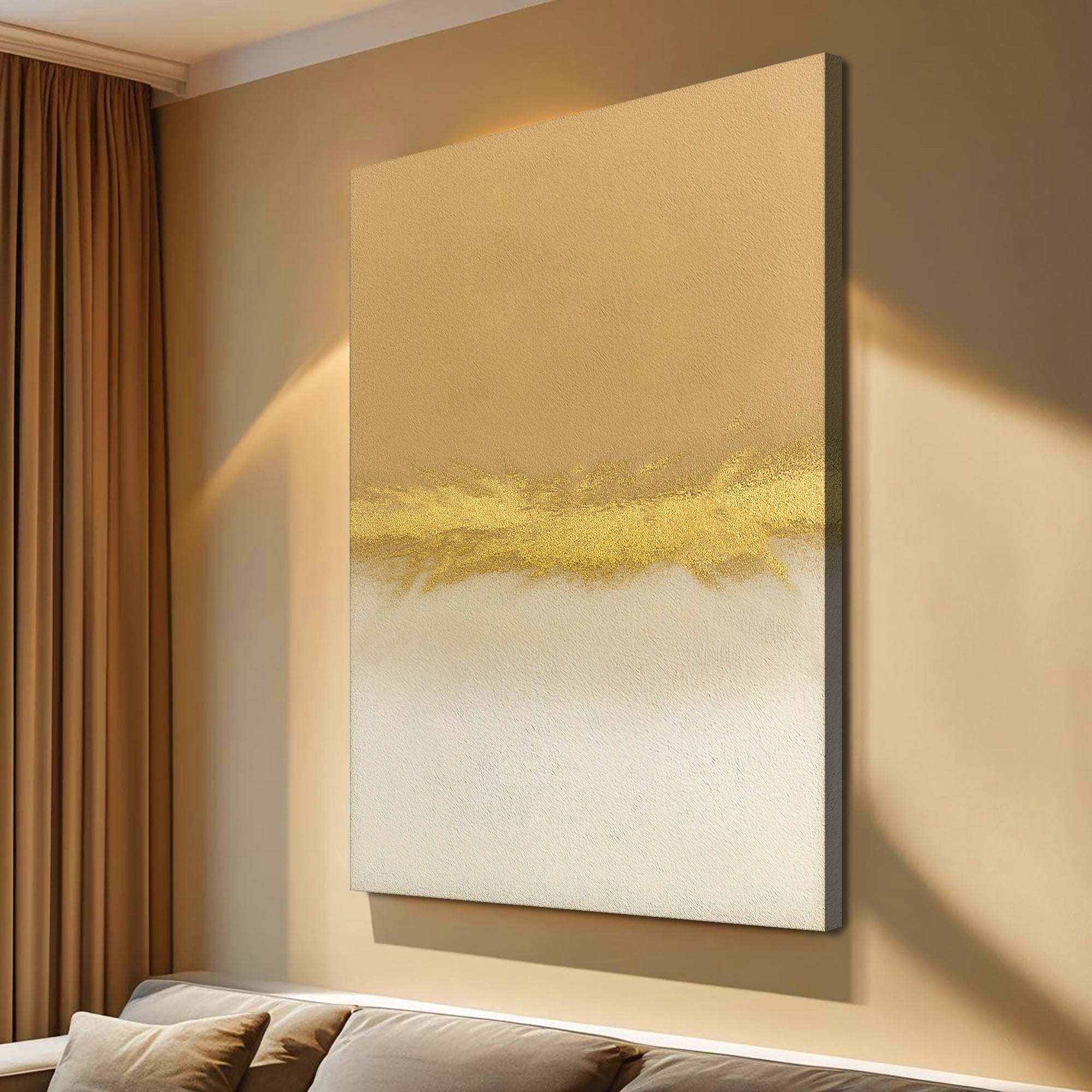 Minimalist White & Gold Wall Art