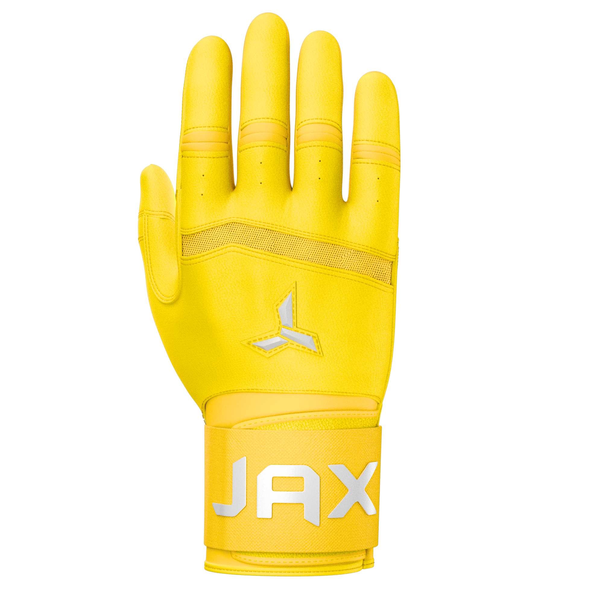 Standout Yellow Strap Cuff Batting Gloves