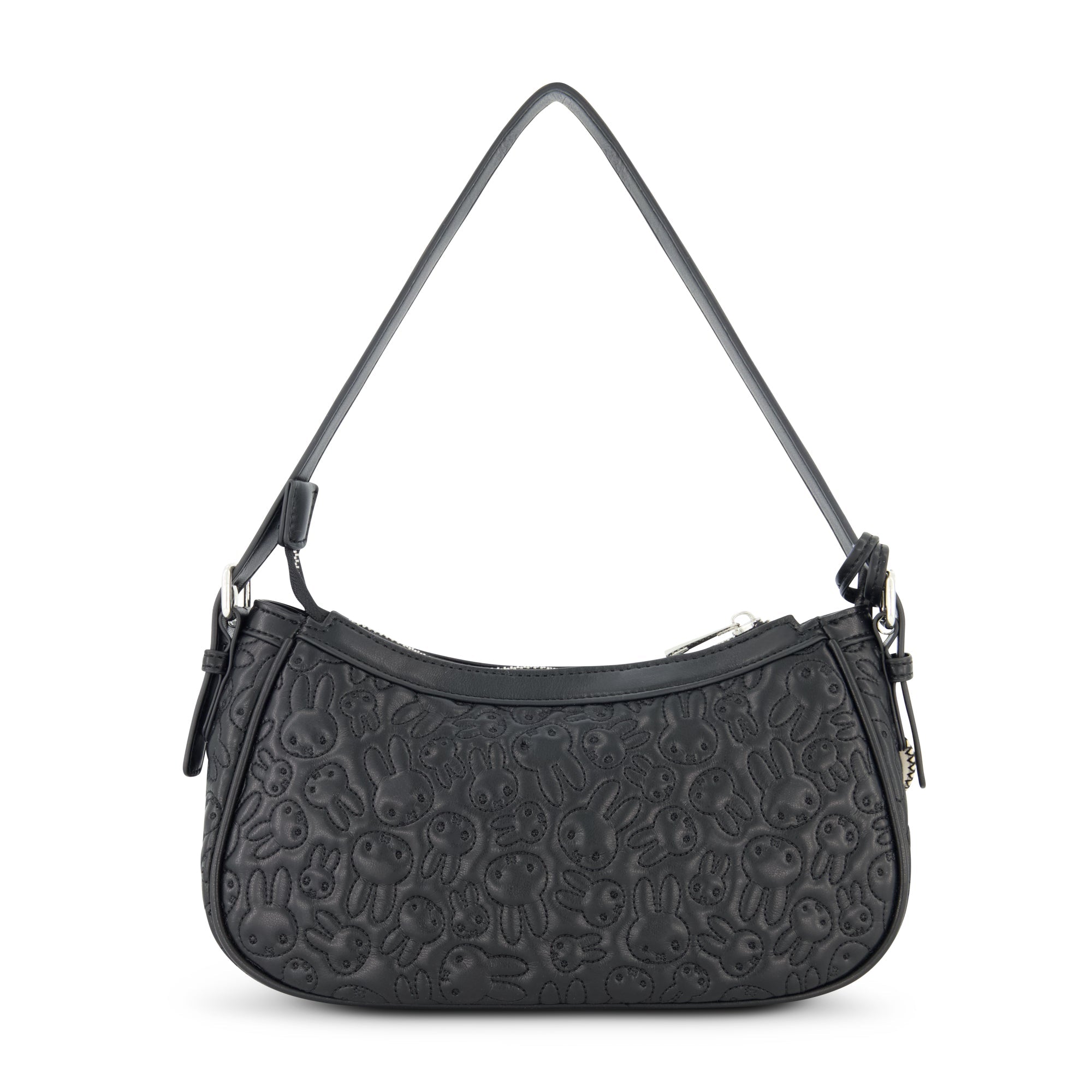 Danielle Nicole Miffy Quilted Pu Shoulder Bag With Charm In Black