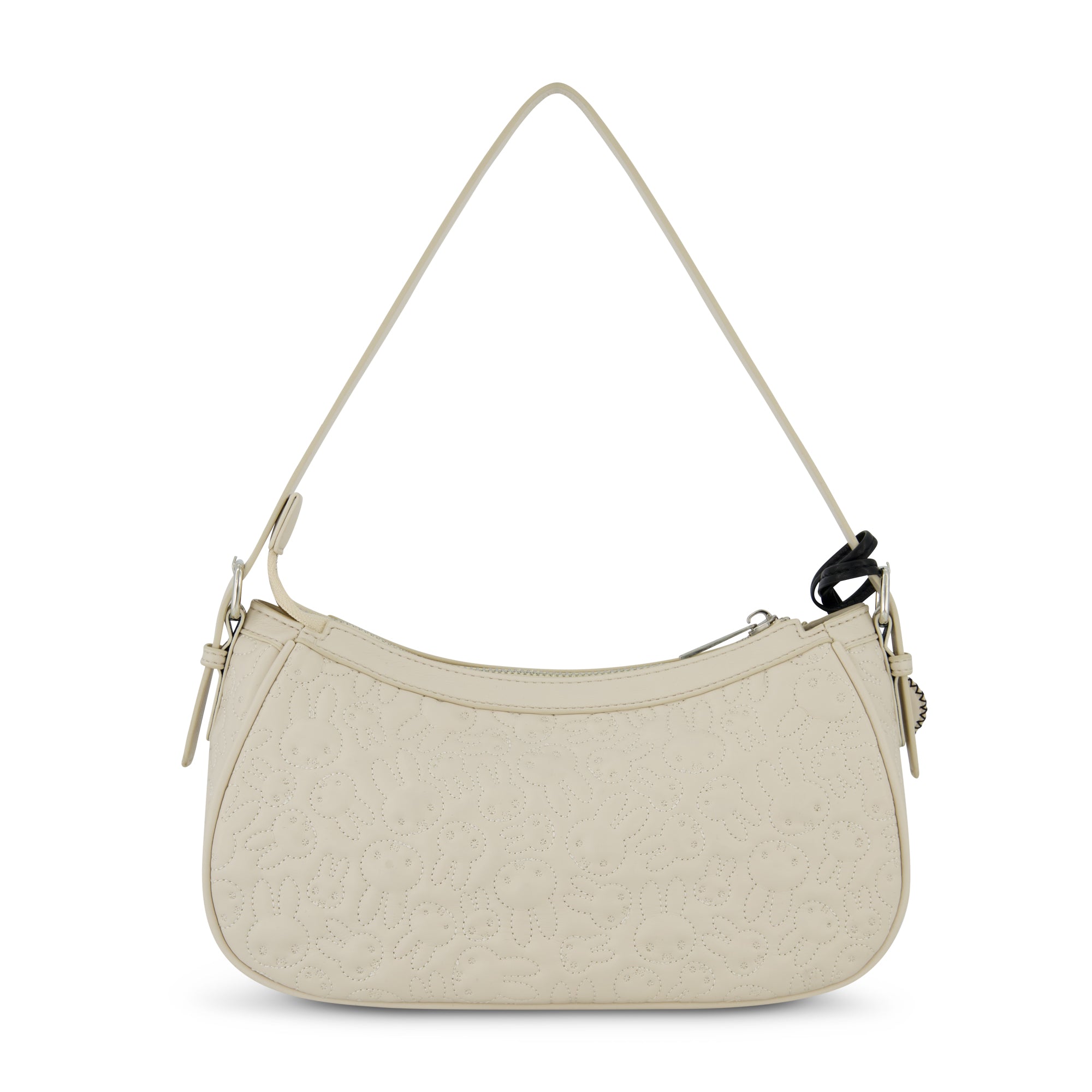 Danielle Nicole Miffy Quilted PU Shoulder Bag With Charm In White