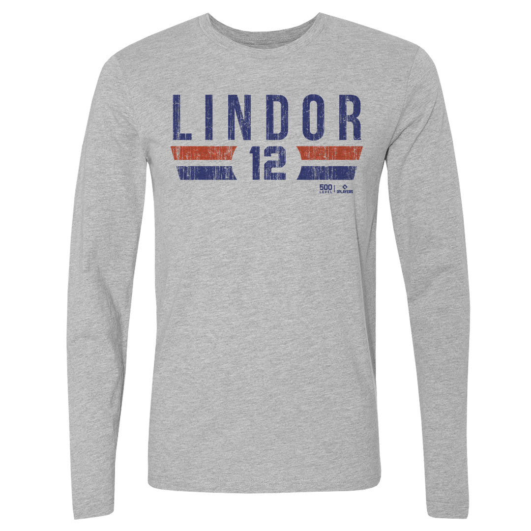 Francisco Lindor New York Mets Font Long Sleeve T-Shirt