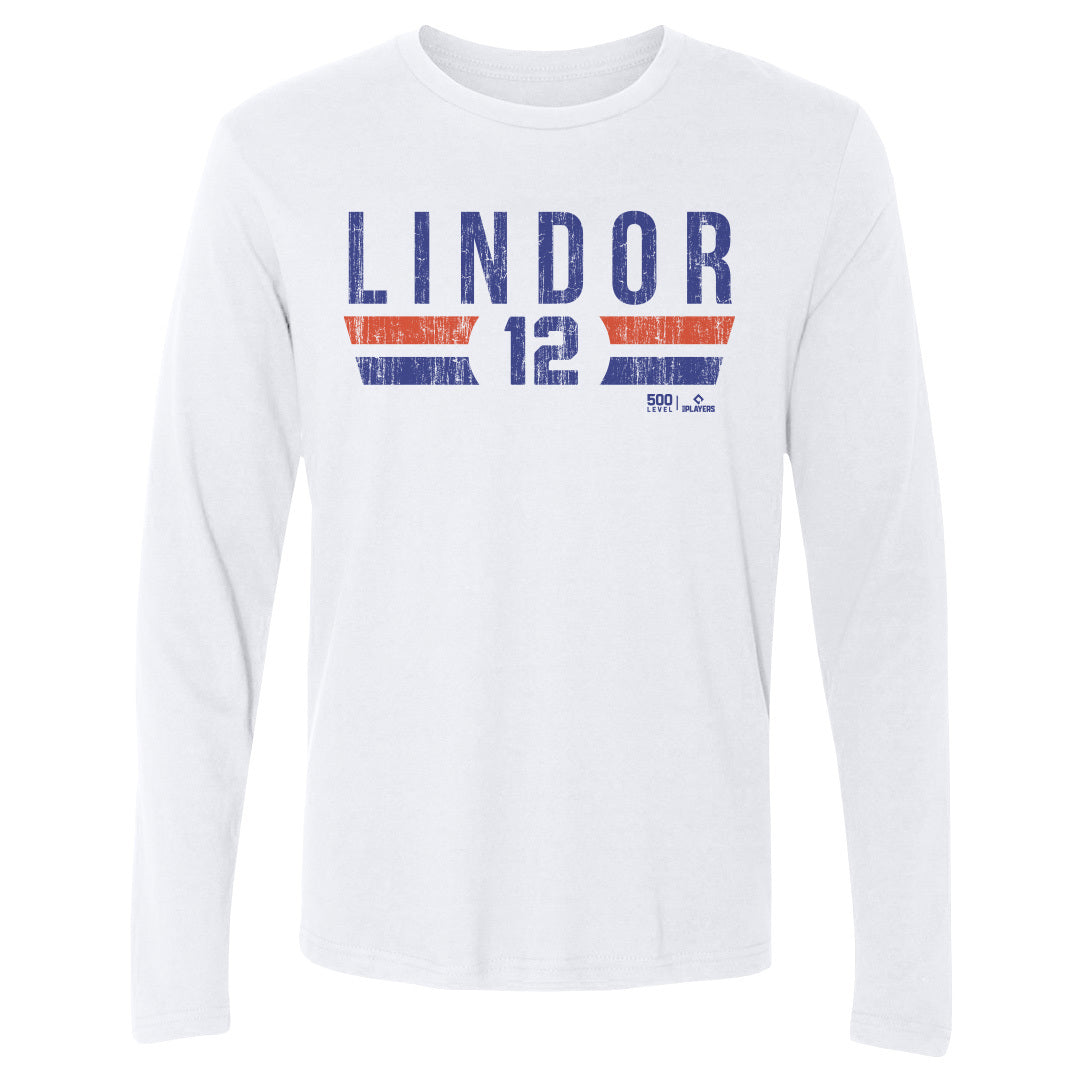 Francisco Lindor New York Mets Font Long Sleeve T-Shirt