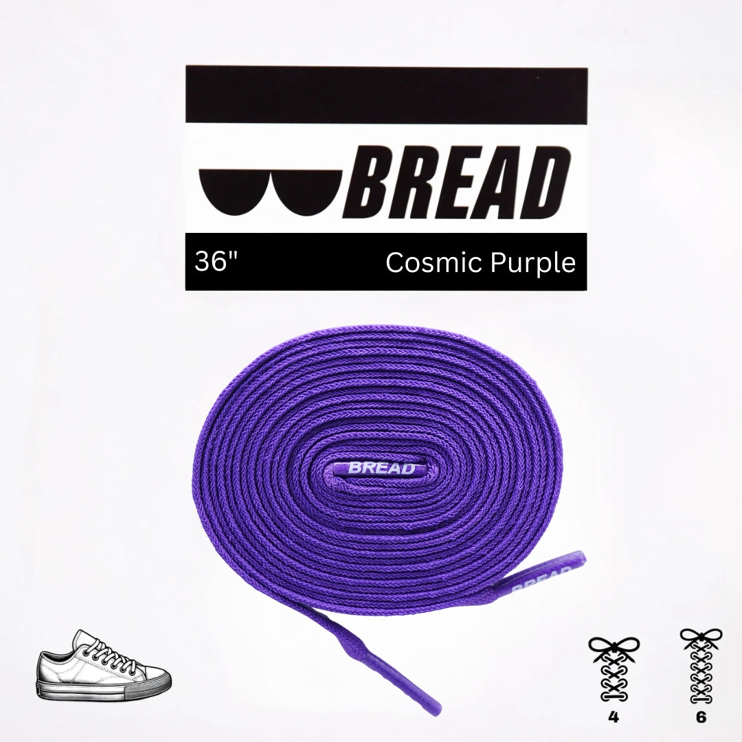 Cosmic Purple Elastic Shoelaces