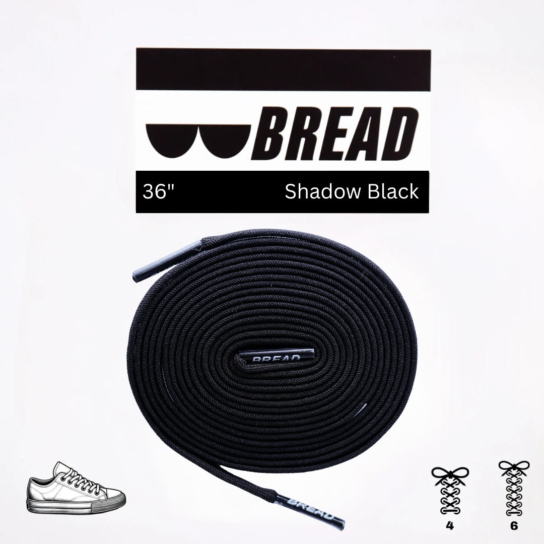 Shadow Black Elastic Shoelaces